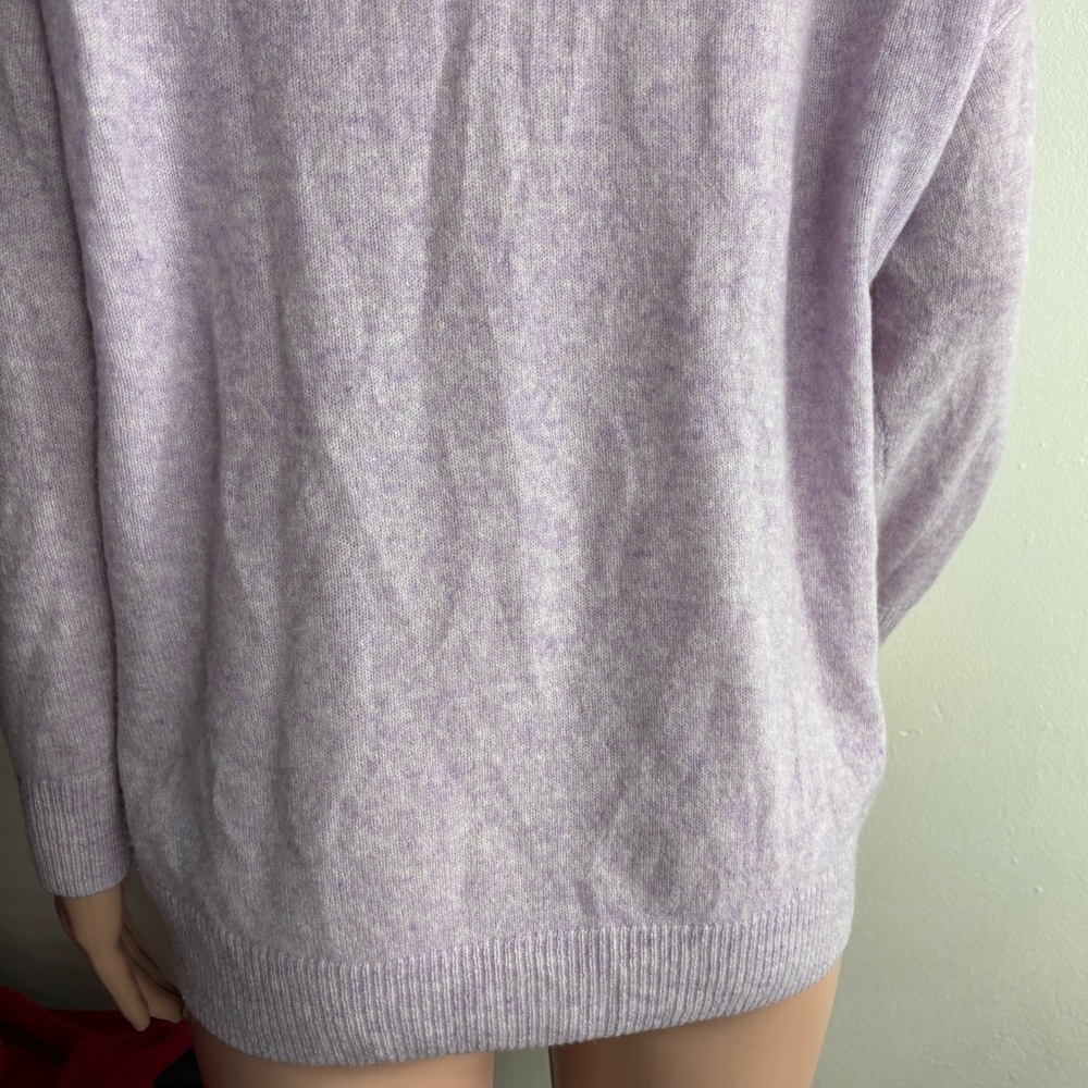 BANANA REPUBLIC Women's V-Neck Sweater - Light Pink 100% CASHMERE - Picture 9 of 13